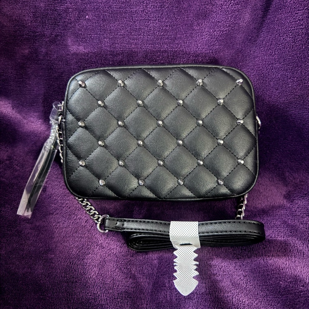 Black Quilted Crossbody Bag